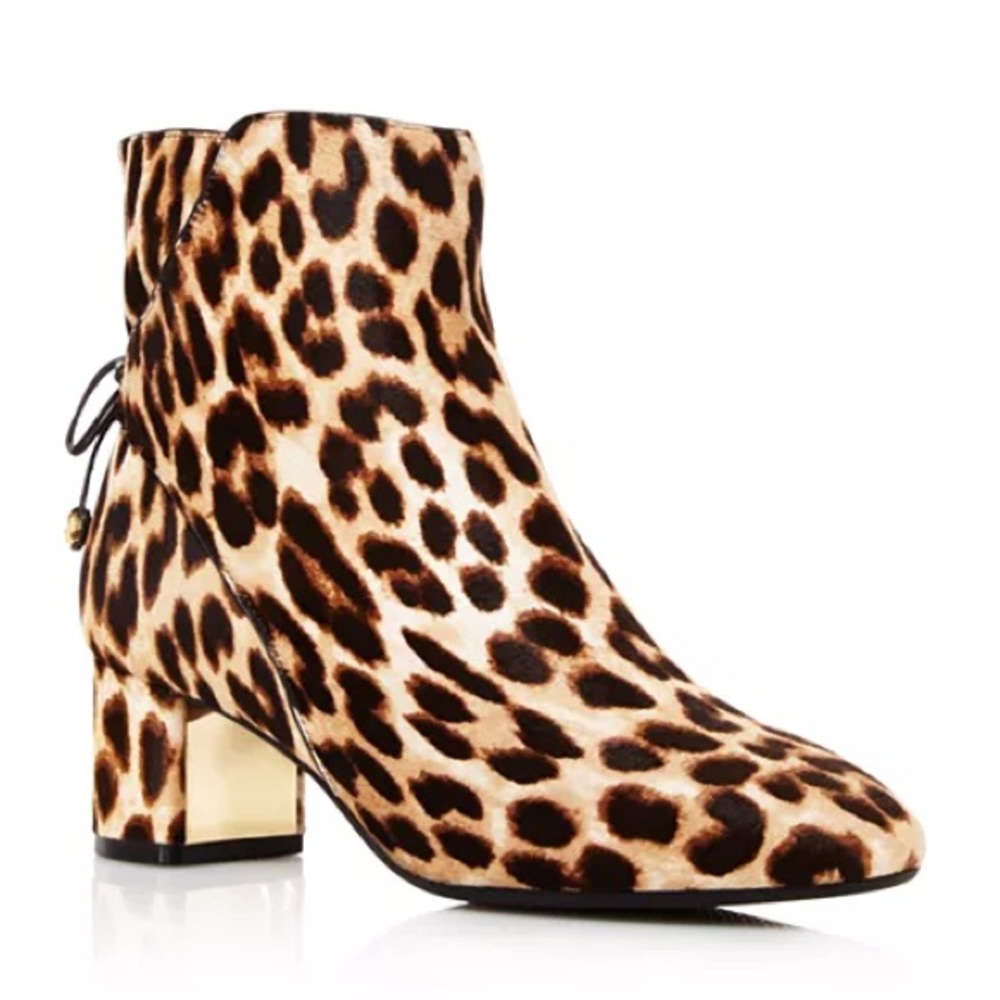 Tory Burch Laila Leopard Calf Hair Booties